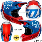 Moto oblečenie - Helmy, Fox V3 Kila ECE prilba blue/red, modro červená