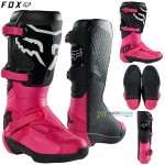 Moto oblečenie - Dámske, FOX Comp boot dámske moto čižmy, ružová