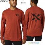 Oblečenie - Pánske, FOX Calibrated Tech tričko dlhý ruáv, červená