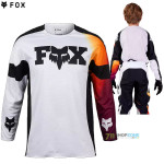 Moto oblečenie - Detské, Fox Yth 360 Streak jersey white, biela