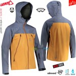 Cyklo oblečenie - Pánske, Leatt MTB AllMtn 5.0 bunda rust, šedo horčicová
