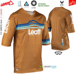 Cyklo oblečenie - Pánske, Leatt MTB 3.0 Enduro jersey peanut, oriešková