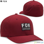 Fox šiltovka Non Stop tech flexfit, tmavo červená