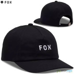 Fox šiltovka Wordmark adjustable hat, black/white