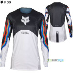 Moto oblečenie - Dresy, Fox dres Flexair Scans LE jersey, bielo čierna