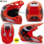 Fox V1 Lean helmet, fluorescent orange