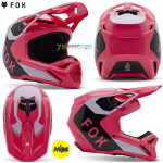 Moto oblečenie - Detské, Fox Yth V1 Lean helmet, pink