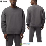 Oblečenie - Pánske, Fox Wordmark Oversized fleece crew pewter, šedá