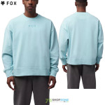 Oblečenie - Pánske, Fox Wordmark Oversized fleece crew light blue, bledo modrá