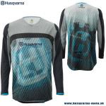 Moto oblečenie - Dresy, Husqvarna Railed Shirt Air jersey grey/blue, šedo modrá