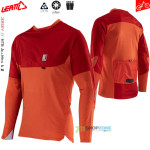 Cyklo oblečenie - Pánske, Leatt MTB 4.0 All-Mtn jersey glow, oranžová