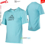 Cyklo oblečenie - Pánske, Leatt MTB 1.0 Trail X-Flow jersey aqua, modrá