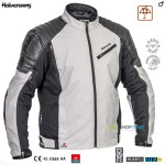 Moto oblečenie - Bundy, Halvarssons Solberg light grey/black, bledo šedá čierna