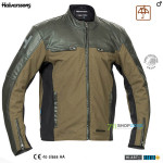 Moto oblečenie - Bundy, Halvarssons textile jacket Holmen brown/olive green, hnedo zelená