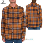 Volcom košeľa Caden Plaid LS, chestnut brown