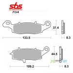 Technika - Brzdy/príslušenstvo, Sbs brzdové platničky 704HS Kawasaki/Suzuki